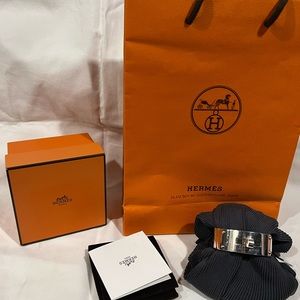 Hermes Sterling Silver Kelly MM Bracelet